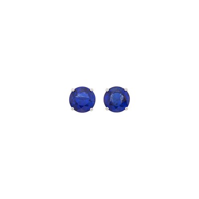 Lot 2078 - Pair of Platinum and Sapphire Earrings