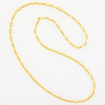 Lot 2141 - Long Gold Link Necklace