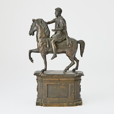 Lot 321 - Italian Patinated Bronze Equestrian Monument of Marcus Aurelius