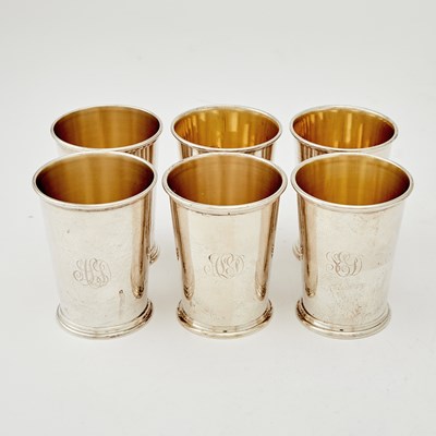 Lot 96 - Set of Six William Nost Sterling Silver Julep Cups