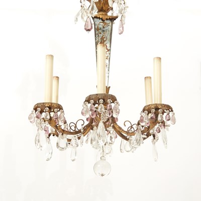 Lot 277 - Chinoiserie Mirrored Six-Light Chandelier