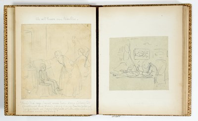 Lot 605 - A presentation album of sketches by John Leech