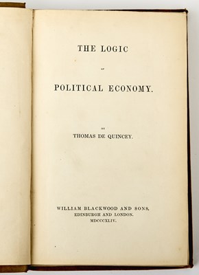 Lot 672 - De Quincey on Political Economy, in original cloth