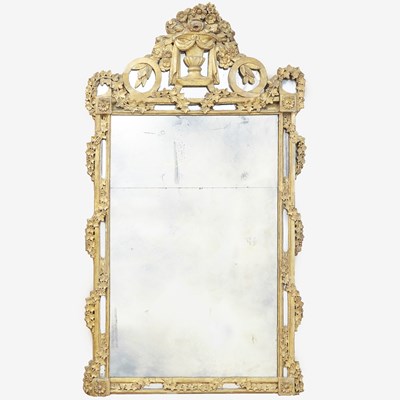 Lot 3 - Louis XVI Gilt Wood Border Glass Mirror