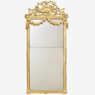 Lot 40 - Louis XVI Giltwood Pier Mirror