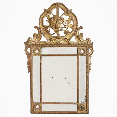 Lot 119 - Louis XV Provincial Border Glass Mirror