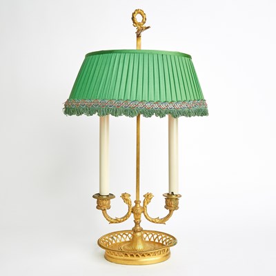 Lot 348 - Louis XVI Style Gilt Bronze Two-Light Bouillotte Lamp