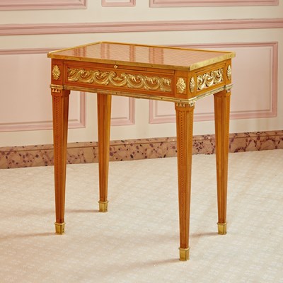 Lot 105 - Louis XVI Gilt Bronze Mounted Parquetry Table a Ecrire