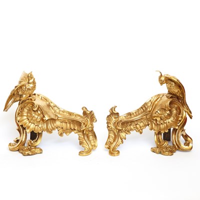 Lot 24 - Pair of Louis XVI Gilt Bronze Chenets