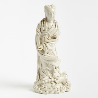 Lot 113 - Chinese Dehua Porcelain Figure of Guanyin