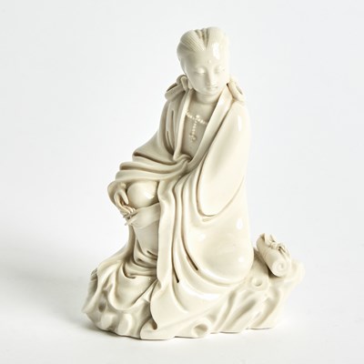 Lot 111 - Chinese Dehua Porcelain Figure of Guanyin