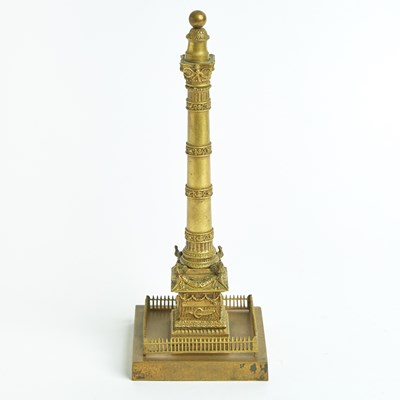 Lot 181 - French Gilt Bronze Grand Tour Columnar Monument