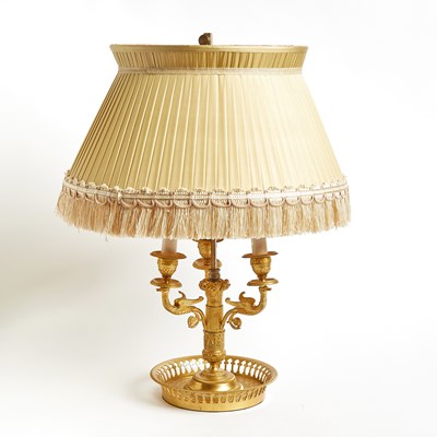 Lot 186 - Empire Style Gilt Bronze Bouillotte Lamp