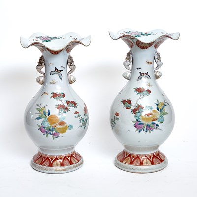 Lot 116 - Pair of Japanese Porcelain Vases