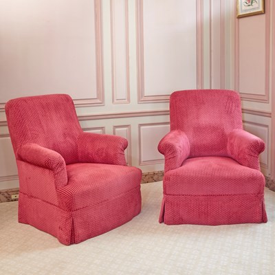 Lot 192 - Pair of Upholstered Club Chairs