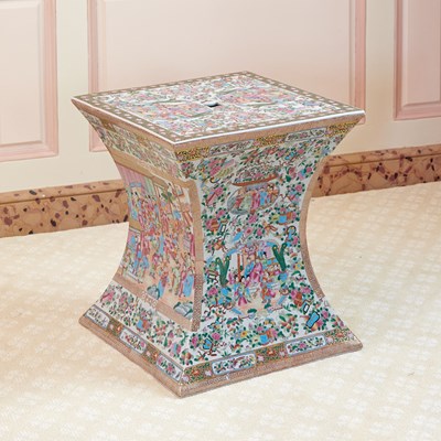 Lot 330 - Chinese Rose Mandarin Porcelain Stool