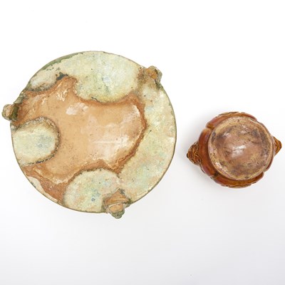 Lot 107 - Chinese Green Glazed Pottery Tripod Censer