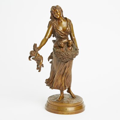 Lot 251 - French Bronze Figure of the Cupid Seller "Printania"