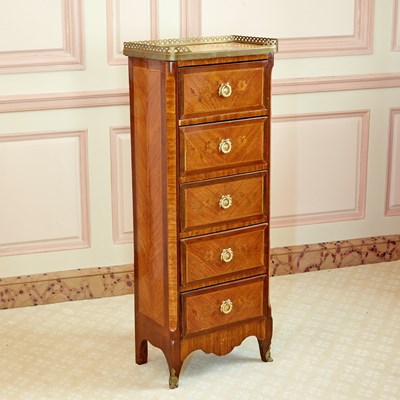 Lot 284 - Louis XV/XVI Style Diminutive Chest of Drawers