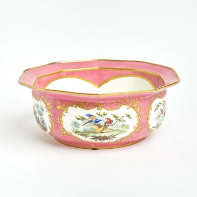 Lot 631 - Sevres Porcelain (Later-Decorated) Pink-Ground Salad Bowl (Saladier à Mortier)