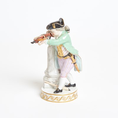 Lot 128 - Meissen Porcelain Figure of a Boy with Crossbow