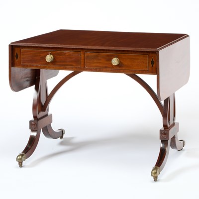 Lot 499 - Regency Ebony Inlaid Mahogany Sofa Table