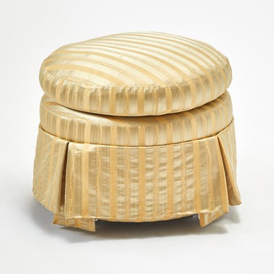 Lot 220 - Striped Silk Upholstered Ottoman