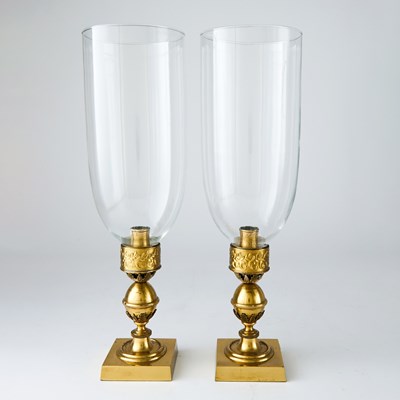 Lot 193 - Pair of Empire Style Brass Photophores