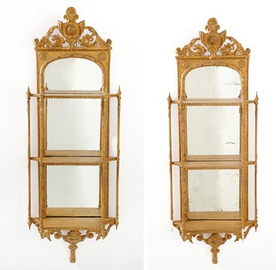 Lot 261 - Pair of Victorian Giltwood Hanging Wall Shelves
