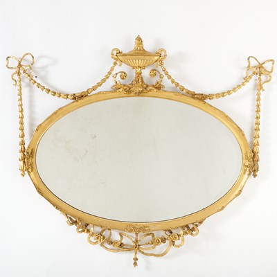 Lot 204 - George III Style Giltwood Oval Mirror