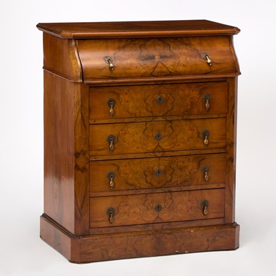 Lot 393 - Louis Philippe Walnut Chest of Drawers