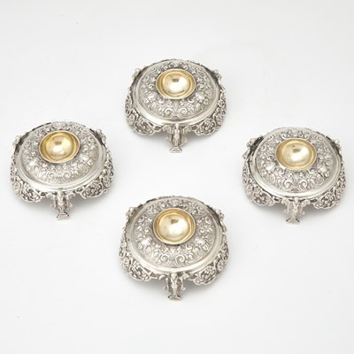 Lot 99 - Set of Four Continental Silver Renaissance Style Salts