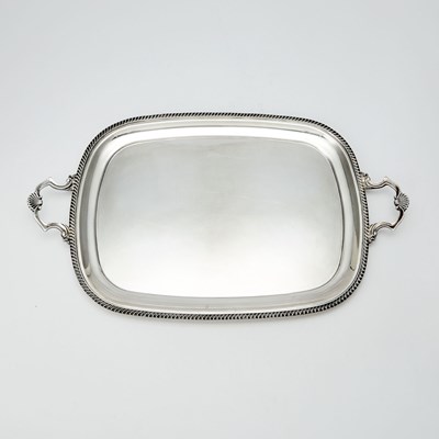 Lot 8 - English Sterling Silver Two-Handled Tray