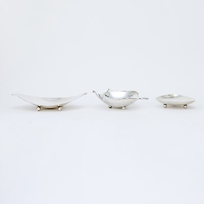 Lot 235 - Three American Sterling Silver Modernist Dishes