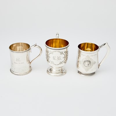 Lot 229 - Three American Sterling Silver Child's Mugs