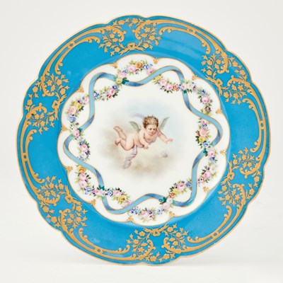 Lot 563 - Russian Porcelain Dessert Plate from the Alexandrinsky Turquoise Service