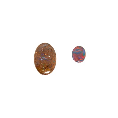 Lot 2181 - Unmounted Black Opal and Boulder Opal