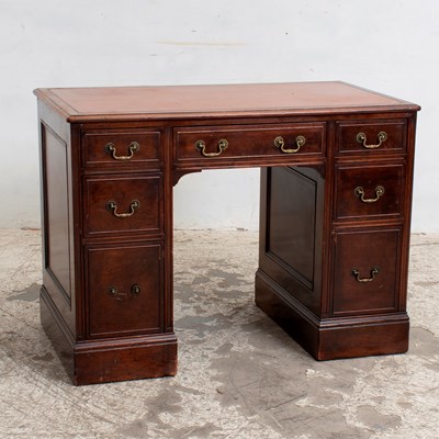 Lot 248 - George III Style Mahogany Kneehole Desk