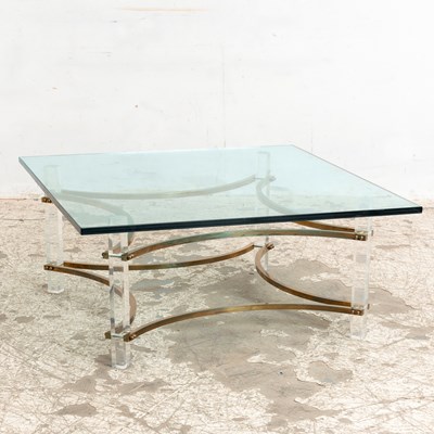 Lot 272 - Modern Metal, Glass and Acrylic Coffee Table