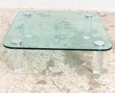 Lot 3 - Karl Springer Style Glass and Acrylic Coffee Table