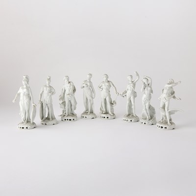 Lot 170 - Group of Eight Capodimonte Porcelain Classical Figures