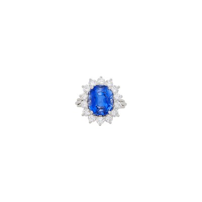 Lot 229 - Platinum, Sapphire and Diamond Ring