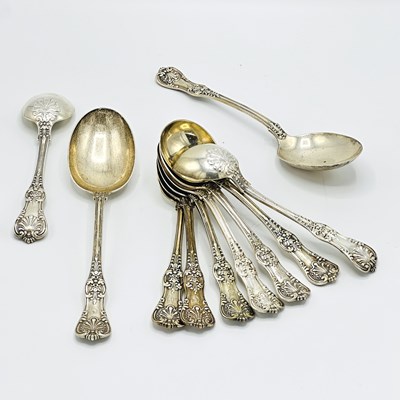 Lot 1175 - Assembled Set of Tiffany & Co. Sterling Silver "English King" Pattern Spoons