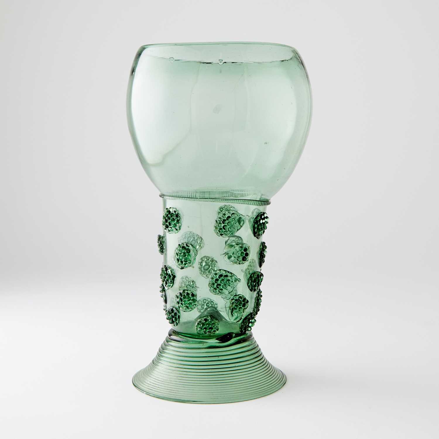 Lot 656 - Large Dutch or German Green Glass Roemer