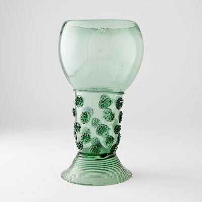 Lot 656 - Large Dutch or German Green Glass Roemer