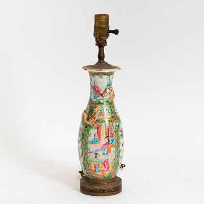 Lot 110 - Chinese Famille Porcelain Lamp