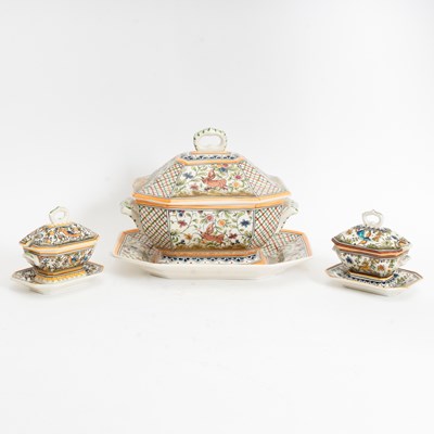 Lot 387 - Hand-Painted Portuguese Ceramic Tureen on Tray