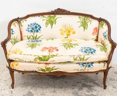 Lot 94 - French Floral Upholstered Settee