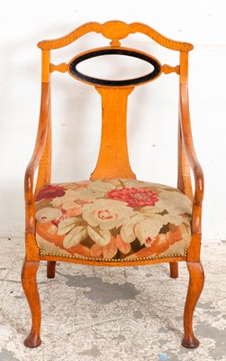 Lot 73 - Oak Armchair