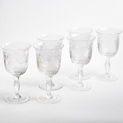 Lot 15 - Set of Twelve Asprey Cut Glass Goblets